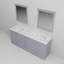 Meuble-lavabo double blanc l 80 po x P 22 po et miroirs 30 po Dukes-112872590-66637727