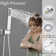 Cascade Bliss Modern Luxury Rectangle 3-Function Shower Faucet Set Pressure Balanced Shower System, Valve Trim Kit, 22-Inch Rainfall & Waterfall Shower Head, Handheld Shower