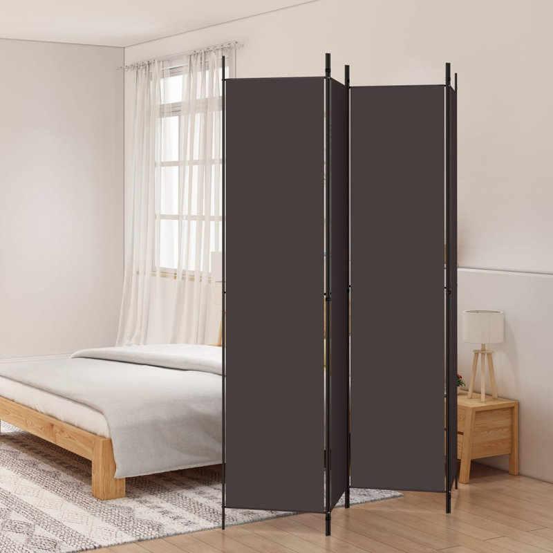 Kasimir Folding Room Divider, 220cm H x 200cm W, Brown, 4