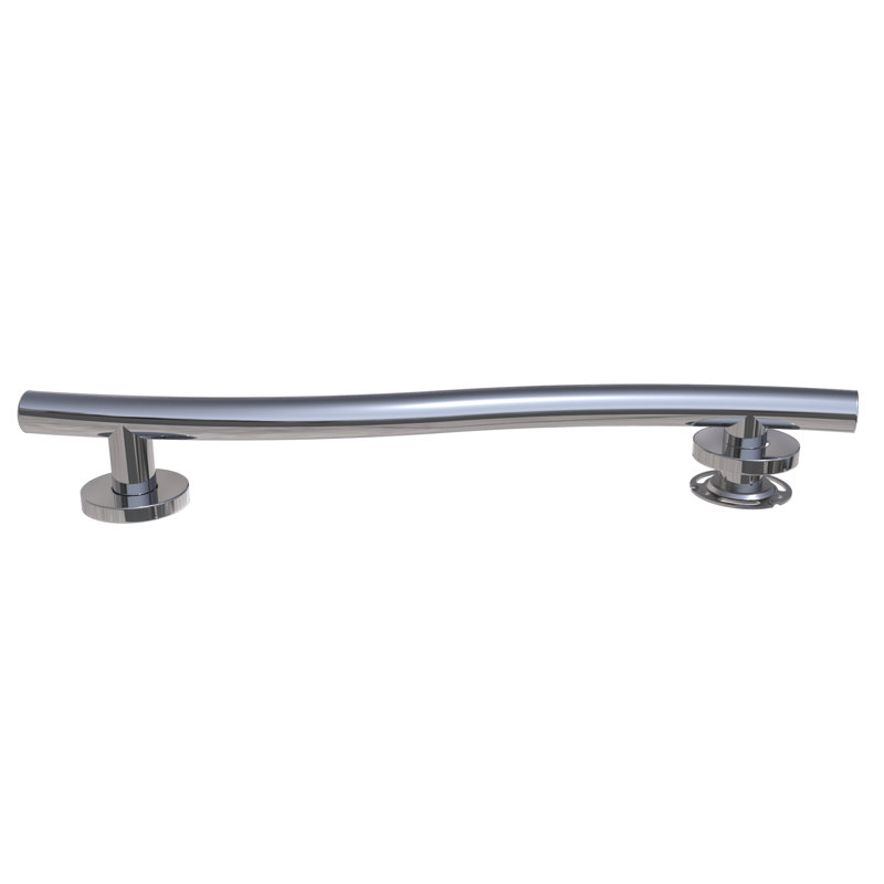 Wave Designer Grab Bar, 3.5" H x 24" W x 1.25" D, Polished Chrome
