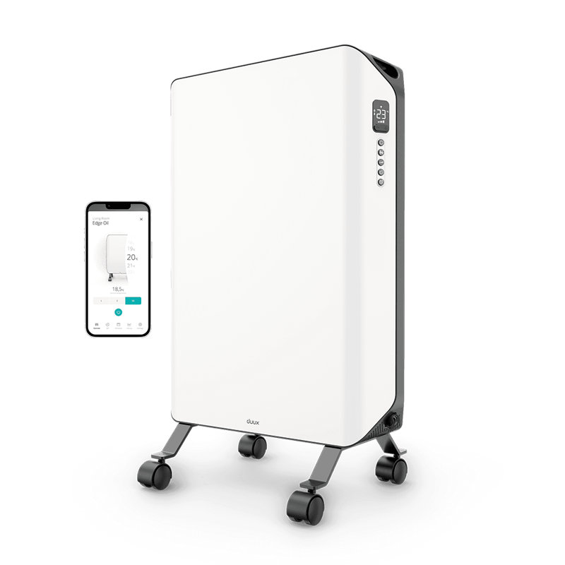 Duux 1 BTU Electric Radiator Space Heater and with Digital Display, 1500 W