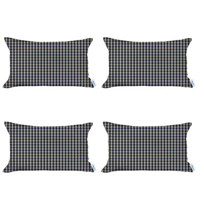 Houndstooth Reversible Pillow Cover
