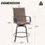 Ensemble de 2 tabourets de bar pivotants avec tissu textilène et design ergonomique