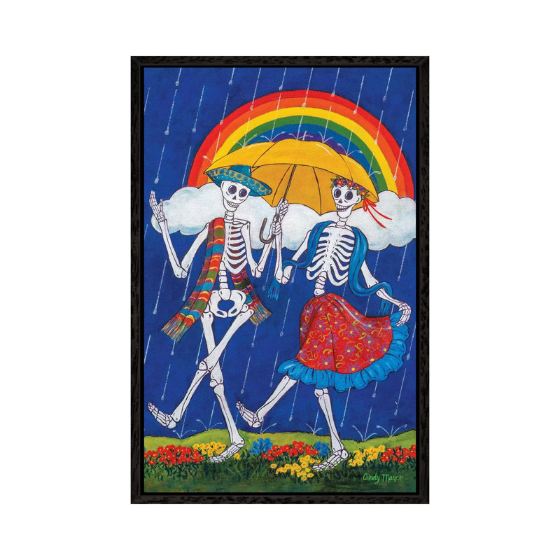 Rain Dance by Candy Mayer - Print on Canvas, 101.6 cm H x 66.04 cm W, Black Framed