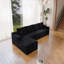 Siège de canapé modulaire modulaire, canapé rembourré et compressé pour le salon, la chambre à coucher, un appartement, aucun assemblage requis, combinaison gratuite de 4 pièces, tissu en velours côtelé moelleux-724282017-724282018