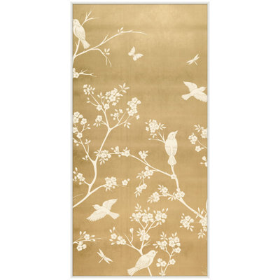 Wendover Art Group Gilded Birds Take Flight 1 In Beige,ivory
