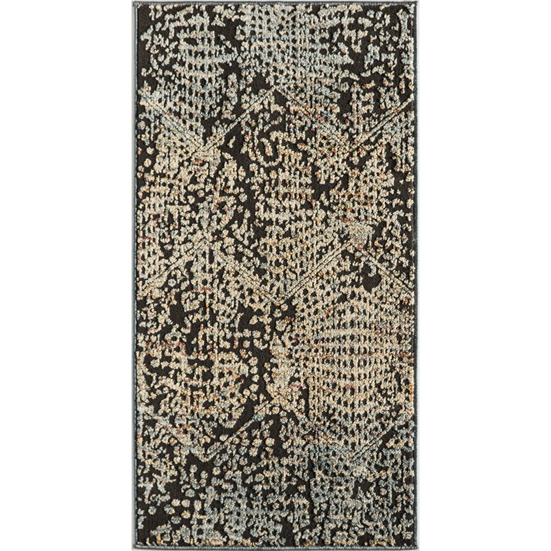 Tapis bleu / jaune Kauffman, Rectangle 2 pi 2 po x 4 pi 0 po