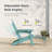 HDPE Foldable Outdoor Adirondack Chair 3-Postion Adjustable with Retractable Ottoman & All-Weather Outdoor Chair for Garden, Lawn & Porch-725912503