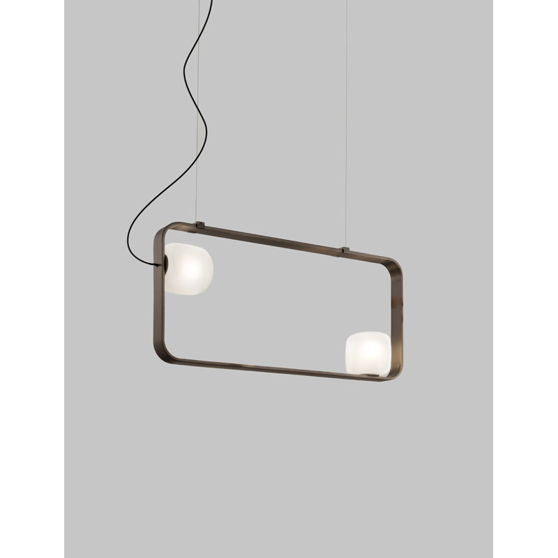 Groove 2 - Light Pendant, White, Matte Bronze
