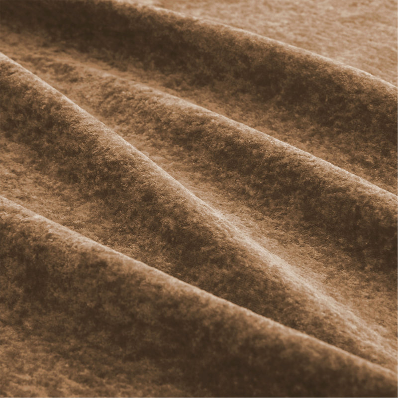 Repose-pieds moderne en velours, Camel