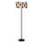 59.8" Modern Floor Lamp with Leaf-Pattern Fabric Shade-1853019323