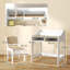 AIYAPLAY Kids Desk and Chair Set for 3-8 Years Old Natural Wood Finish