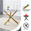 Table ronde en verre de 42 pouces