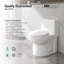 Toilette une pièce allongée à hauteur de cuve allongée à hauteur double 1,1 / 1,6 GPF Denbigh (siège inclus)-94619530