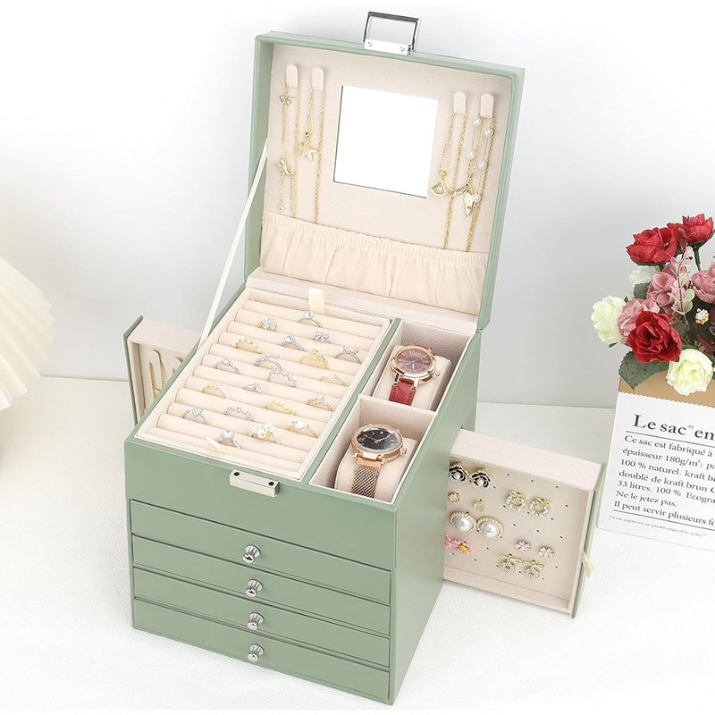 Jewellery Organizer Box, 5 Layers Jewellery Box With Side...