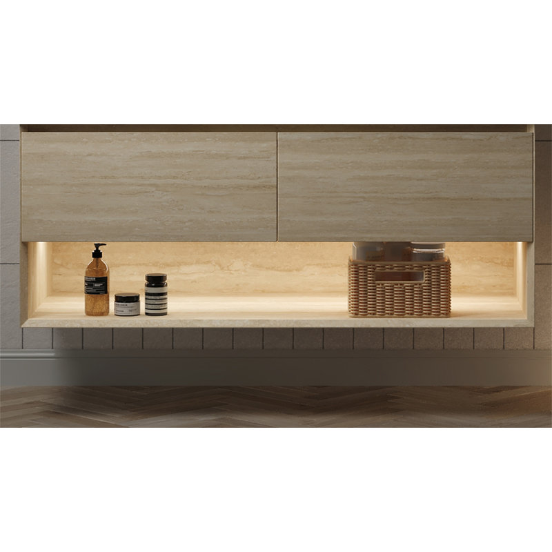 Armoire murale 48 "avec deux tiroirs et tablette ouverte FRIGGA