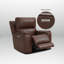 Fauteuil inclinable en cuir à triple alimentation de 42 pouces avec appui-tête réglable à zéro gravité et ports de chargement USB et USB-C-408256633