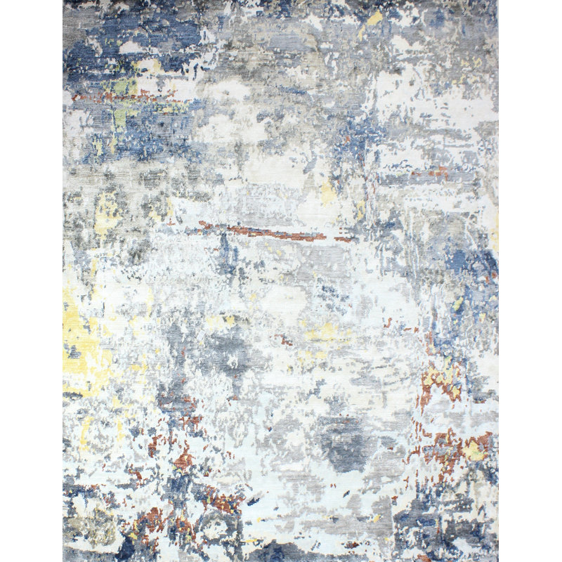 Cascade Hand-Knotted Multicolor Viscose 6' x 9' Rug