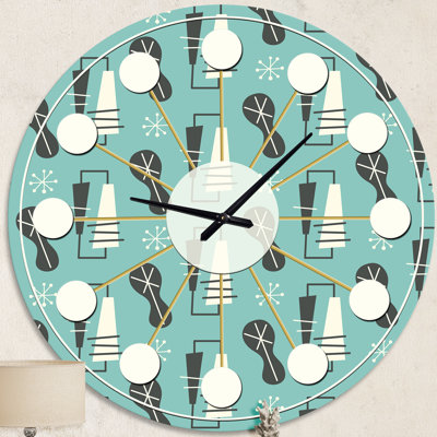 Horloge murale 1950 Mid-Century 1950