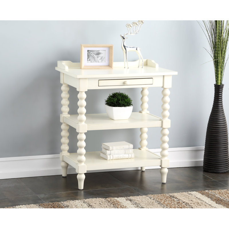 Rani 26'' W Solid Wood Nightstand, Antique White