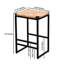 Of 2 Water Hyacinth Bar Stools - Metal Frame, Woven Seat Versatile For Cafe & Apartment, Natural Backless Pair Construction, Slip Screws 25" Height, 19Lbs Weight