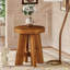 Solid Wood Pedestal End Table