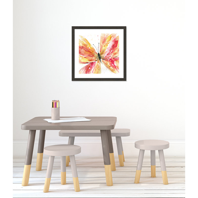«Butterfly Flying II», art encadré, H 22,5 po x l 22,5 po x P 0,63 po, Structure noire