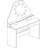 Coral Kids Vanity Table with Mirror