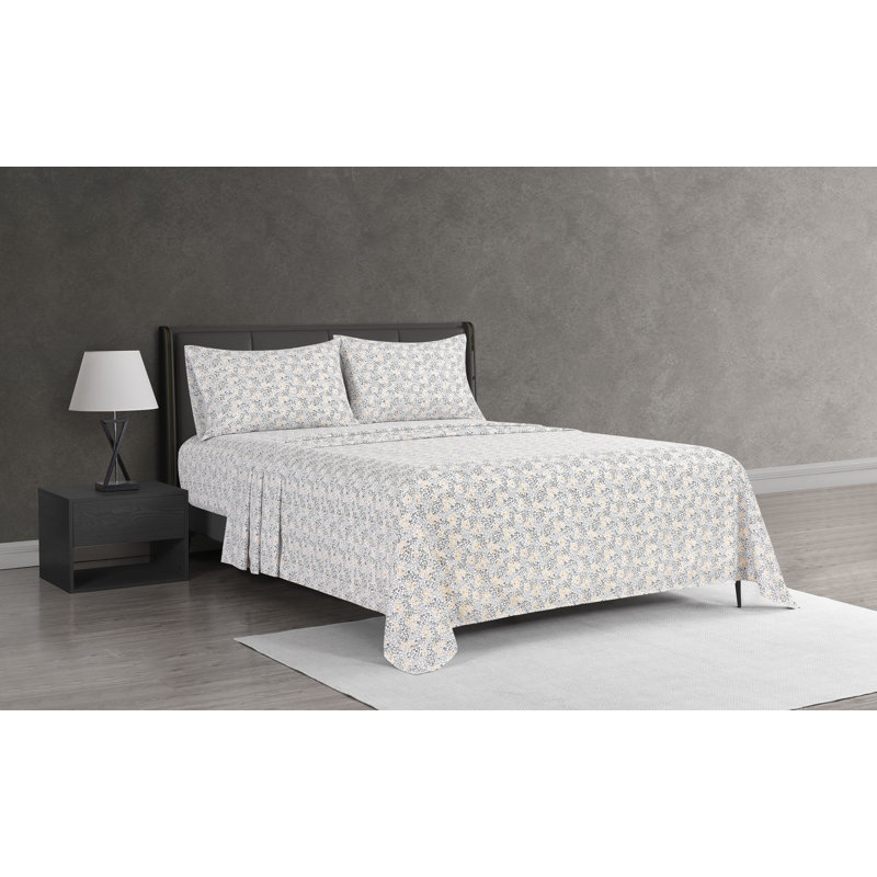 Ensemble de draps 4 pièces Charlotte, Très grand lit