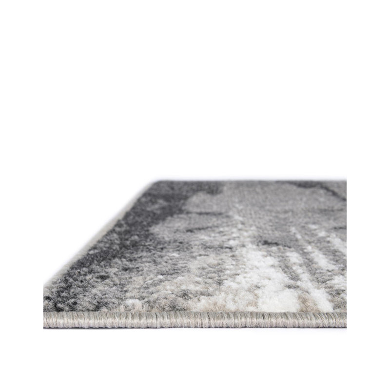 Tapis Ivy Bronx Glomma Nathanyl noir, Rectangle 7 pi 10 po x 10 pi