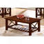 Ensemble de tables basses modernes en bois d'hévéa 3 pièces 1 table basse et 2 tables de bout en panneau de fibres à densité moyenne avec placage Ogumi