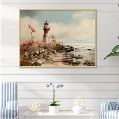 Coastal Light House, paysage minimaliste sur toile