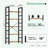 Metal Frame Bookcase with 5 Tier Open Bookshelf-480628643