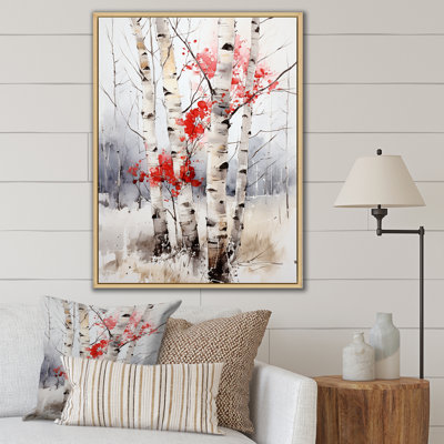 " Red Brich Wood In Winter "
