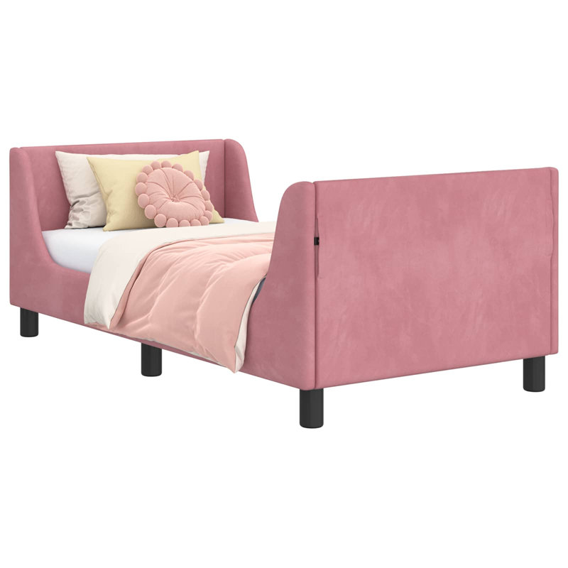 Bed Frame, Pink/Black, European Toddler (80 x 160cm)