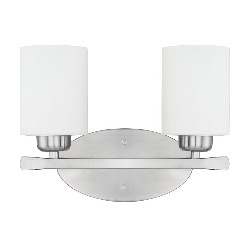 Éclairage pour meuble-lavabo à intensité variable Dixon, Nickel brossé, 2