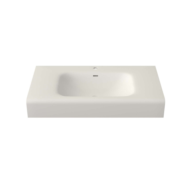 Lavabo de salle de bain à surface solide en pierre de pierre