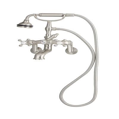 2 Handle Bathroom Clawfoot Tub Faucet with Diverter