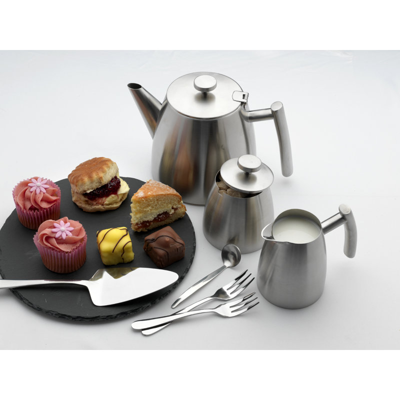Café Olé Stal Stainless Steel Sugar Bowl with Lid, 11.5 x 10 x 10 cm, Satin