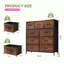 Commode en tissu à 9 tiroirs avec plateau en bois et commode l 39,37 po Charvi-265494737