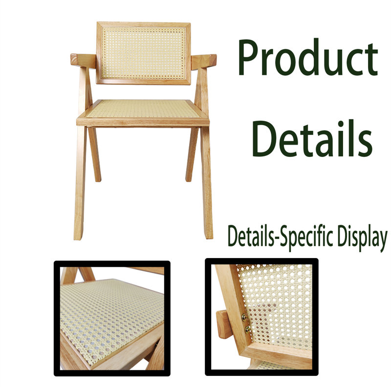 Alvonia Rattan Arm Chair Dining Chair, Brown