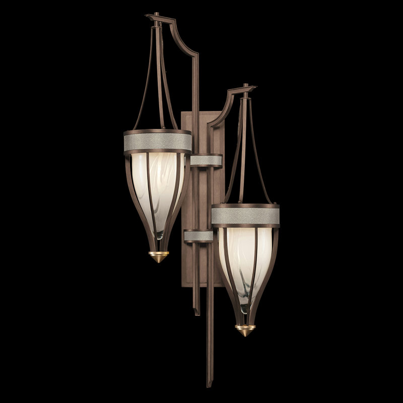 Applique murale H 41,5 po Mirage, Coco, Bronze / Laiton