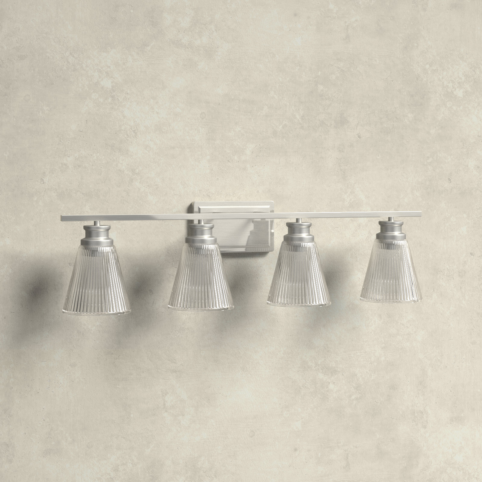 Odis 4 Light Dimmable Vanity Light, Brushed Nickel