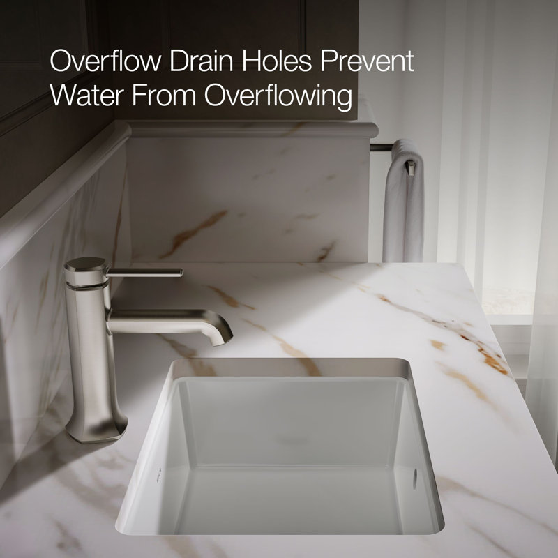 Under-Mount Bathroom Sink, White