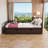 Extending Solid Wood Daybed with Trundle - Twin to King Conversion, Espresso Finish, No Box Spring Needed-1043566129