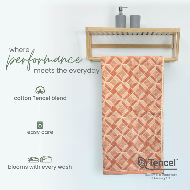 Branden Bath Towel, Geo Clay
