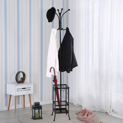 Iron Freestanding 4 - Hook Coat Rack