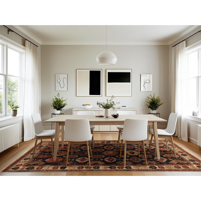 Machine Washable Persian Brown Area Rug, Rectangle 7' x 10'