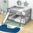 Extine Full Over Full Wood Bunk Bed with Slide-1340885629
