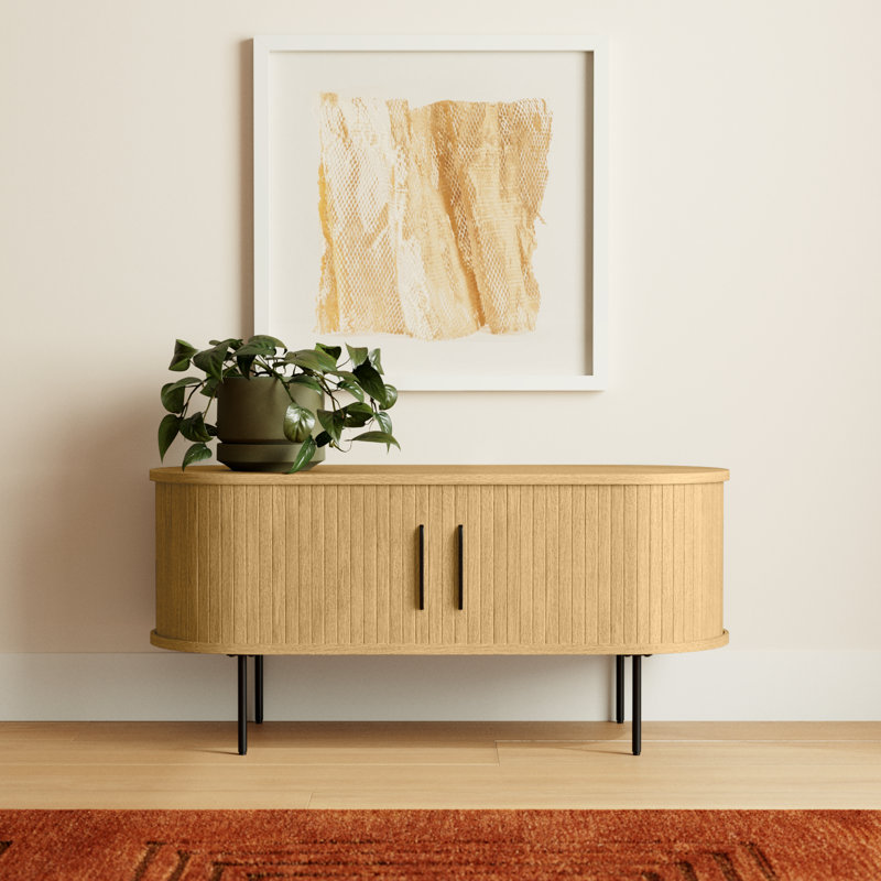 Iris 47'' Media Console, Natural Oak